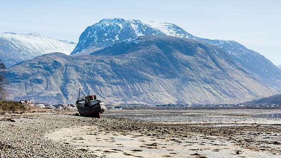 View towards Ben Nevis from Loch Eil